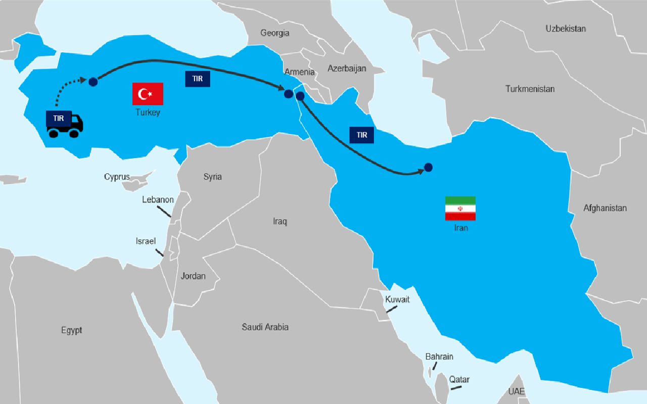 مسیر هوایی کارگو از ترکیه به ایران